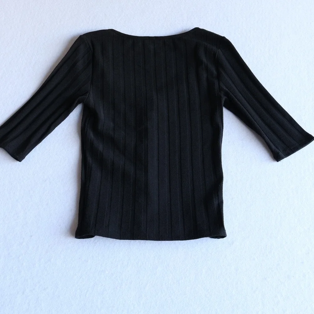 Free People Central Park Ribbed Cardigan Black Size Small Minimalist